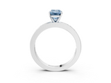 White gold Fancy Blue Emerald  Solitaire Diamond Ring with Channel-Set Baguette Band and Four-Prong Setting_83