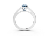 White gold Fancy Blue Emerald  Solitaire Diamond Ring with Four-Prong Setting and Classic Band_6