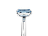 White gold Fancy Blue Emerald  Solitaire Diamond Ring with Four-Prong Setting on a Plain Band_37