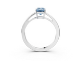 White gold Fancy Blue Emerald  Solitaire Diamond Ring with Split Shank and Four-Prong Setting_23