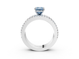 White gold Fancy Blue Emerald  Solitaire Diamond with Pave and Channel Set Band_41