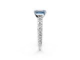 White gold Fancy Blue Emerald  Solitaire Floral Milgrain Engagement Ring_33