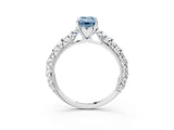 White gold Fancy Blue Emerald  Solitaire Floral Milgrain Engagement Ring_34