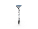 White gold Fancy Blue Emerald  Solitaire Marquise Side Stone Prong Setting Ring_44