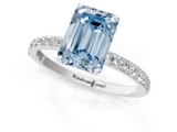 White gold Fancy Blue Emerald  Solitaire Pavé Diamond Engagement Ring with Four-Prong Setting_43