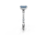 White gold Fancy Blue Emerald  Solitaire Pavé Diamond Engagement Ring with Four-Prong Setting_44