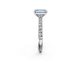 White gold Fancy Blue Emerald  Solitaire Pave Diamond Engagement Ring with Prong Setting_22