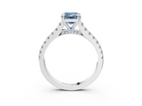 White gold Fancy Blue Emerald  Solitaire Pave Diamond Engagement Ring with Prong Setting_23