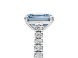 White gold Fancy Blue Emerald  Solitaire Pave Diamond Engagement Ring with Prong Setting_25
