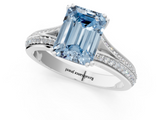 White gold Fancy Blue Emerald  Solitaire Pave Split Shank Engagement Ring with Six-Prong Setting_36