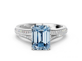 White gold Fancy Blue Emerald  Solitaire Pave Split Shank Engagement Ring with Six-Prong Setting_37