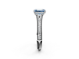 White gold Fancy Blue Emerald  Solitaire Pave Split Shank Engagement Ring with Six-Prong Setting_37