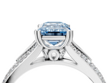 White gold Fancy Blue Emerald  Solitaire Pave Split Shank Engagement Ring with Six-Prong Setting_41