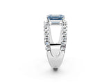 White gold Fancy Blue Emerald  Solitaire Split Shank Pave Diamond Ring_51
