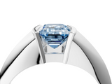 White gold Fancy Blue Emerald  Solitaire Tension Set Diamond Ring_24