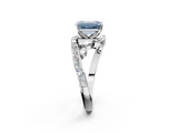 White gold Fancy Blue Emerald  Solitaire with Pavé Twist Band and Four-Prong Setting_56