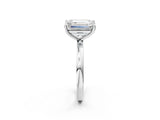 White gold Fancy Blue Emerald  and Emerald Cut Toi Moi Ring with Prong Setting_47