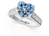 White gold Fancy Blue Heart  Brilliant Channel-Set Solitaire Ring with Four-Prong Setting_21