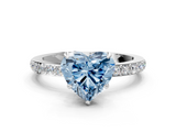 White gold Fancy Blue Heart  Brilliant Pavé Band Solitaire with Four-Prong Setting_41
