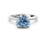 White gold Fancy Blue Heart  Brilliant Solitaire Engagement Ring with Six-Prong Setting and Classic Band_20