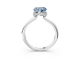 White gold Fancy Blue Heart  Brilliant Solitaire Engagement Ring with Six-Prong Setting and Classic Band_23