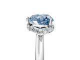 White gold Fancy Blue Heart  Brilliant Solitaire Engagement Ring with Six-Prong Setting and Classic Band_25