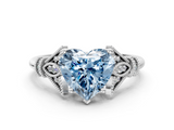 White gold Fancy Blue Heart  Brilliant Solitaire with Pave Band and Four-Prong Setting_20