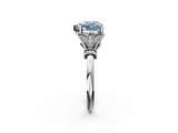 White gold Fancy Blue Heart  Brilliant Solitaire with Pave Band and Four-Prong Setting_22