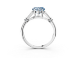 White gold Fancy Blue Heart  Brilliant Solitaire with Pave Band and Four-Prong Setting_23