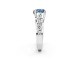 White gold Fancy Blue Heart  Brilliant Solitaire with Side Stones on a Pave Band and Four-Prong Setting_26