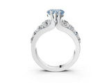 White gold Fancy Blue Heart  Brilliant Solitaire with Side Stones on a Pave Band and Four-Prong Setting_27