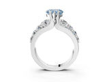 White gold Fancy Blue Heart  Brilliant Solitaire with Side Stones on a Pave Band and Four-Prong Setting_64