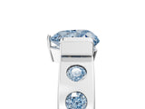 White gold Fancy Blue Heart Cut Brilliant Channel-Set Diamond Ring with Bezel Prong Setting_17