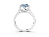 White gold Fancy Blue Heart Cut Brilliant Solitaire Diamond Ring with Channel Set Band and Bar Prong Setting_39