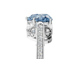 White gold Fancy Blue Heart  Cut Cathedral Pave Diamond Engagement Ring with Six-Prong Setting_37