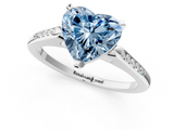White gold Fancy Blue Heart  Cut Channel Set Solitaire Engagement Ring with Four-Prong Setting_221