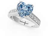 White gold Fancy Blue Heart  Cut Channel Set Solitaire Engagement Ring with Prong Setting_21