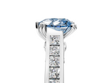 White gold Fancy Blue Heart  Cut Channel Set Solitaire Engagement Ring with Prong Setting_25