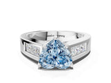 White gold Fancy Blue Heart Cut Cut Channel Set Solitaire Ring with Four-Prong Setting_24