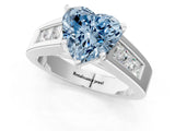 White gold Fancy Blue Heart Cut Cut Channel Set Solitaire Ring with Four-Prong Setting_25