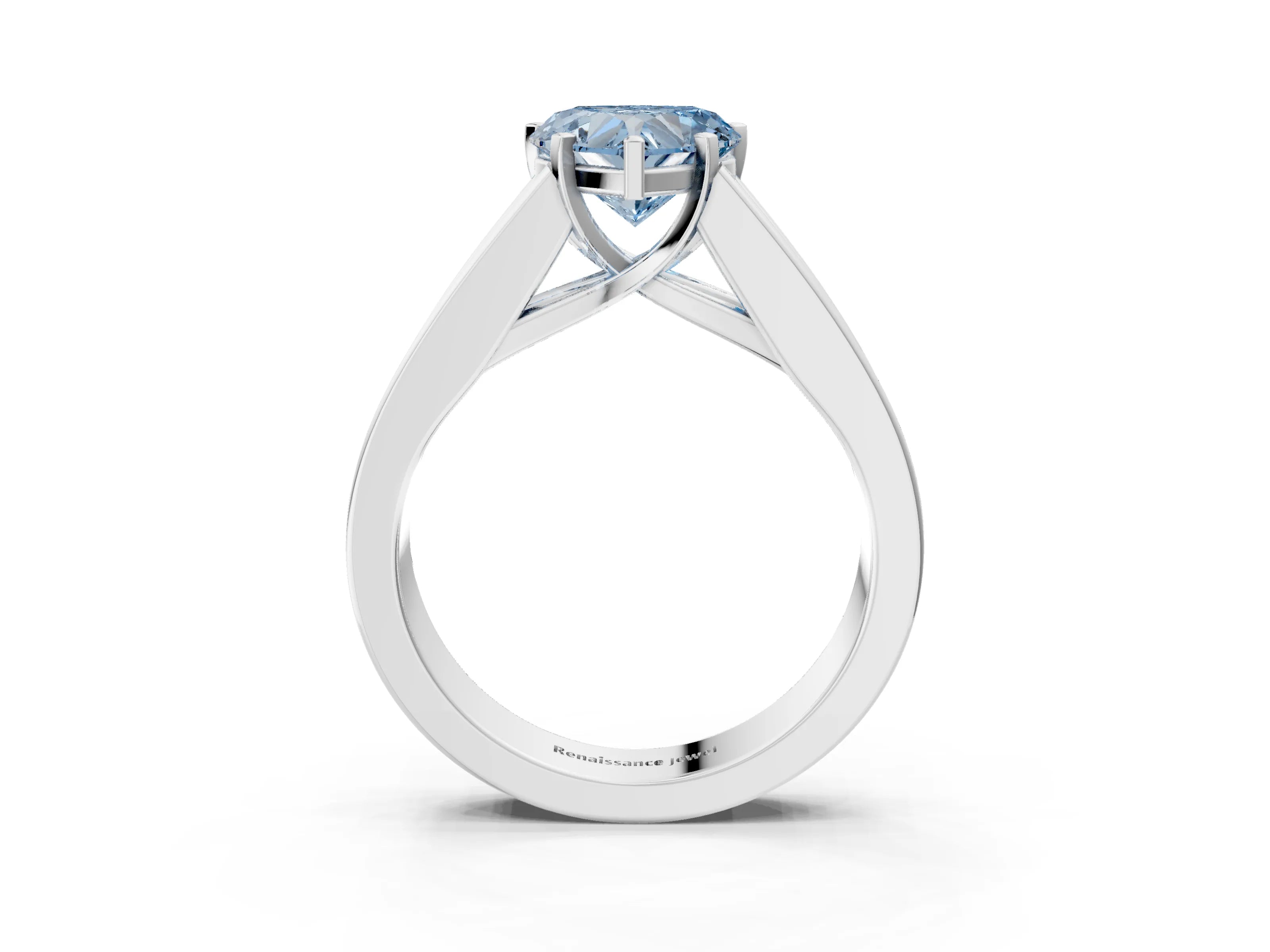 White gold Fancy Blue Heart Cut Cut Channel Set Solitaire Ring with Four-Prong Setting_27