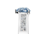 White gold Fancy Blue Heart Cut Cut Channel Set Solitaire Ring with Four-Prong Setting_29