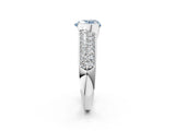 White gold Fancy Blue Heart Cut Cut Diamond Channel Set Pave Band with Tension Prong Setting_2