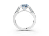 White gold Fancy Blue Heart Cut Cut Diamond Channel Set Solitaire Ring with Four-Prong Setting_82