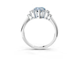White gold Fancy Blue Heart Cut Cut Diamond Cluster Ring with Solitaire Band and Four-Prong Setting_15