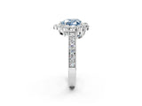 White gold Fancy Blue Heart Cut Cut Halo Diamond Pavé Engagement Ring with Milgrain Detailing_26