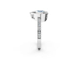 White gold Fancy Blue Heart Cut Cut Halo Pavé Diamond Ring_2