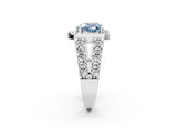 White gold Fancy Blue Heart Cut Cut Halo Split Shank Prong Set Ring_2