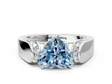 White gold Fancy Blue Heart Cut Diamond Channel Set Solitaire Ring with Four-Prong Setting_37
