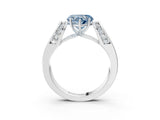 White gold Fancy Blue Heart Cut Diamond Channel Set Solitaire Ring with Four-Prong Setting_39